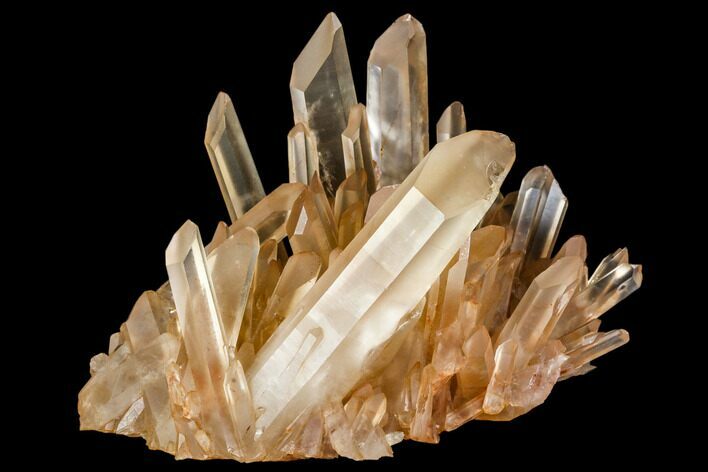 Tangerine Quartz Crystal Cluster - Madagascar #112802